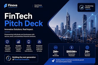 design fintech pitch deck startup pitch deck fundraising deck