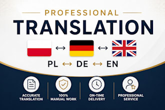 translate polish, english and german texts professionally