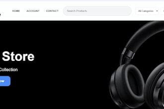 build a responsive ecommerce website with admin dashboard
