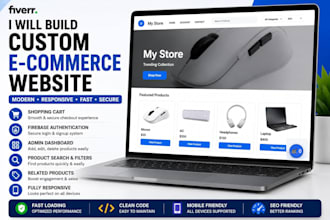 build a responsive ecommerce website with admin dashboard