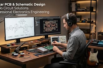create guitar pcb layout, schematic design and audio circuit solutions