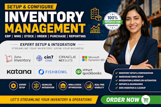 setup inventory management netsuite cin7 katana fishbowl zoho inventory erp wms