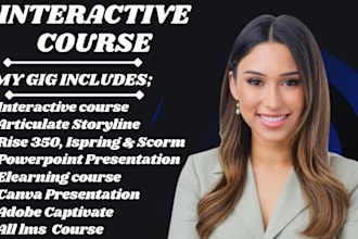 develop interactive course in articulate storyline, rise 360, scorm, ispring,h5p
