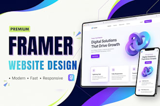 create framer website design, custom framer template, responsive UI