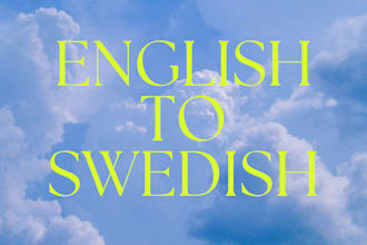 translate english to swedish professionally