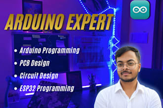 do programming on arduino esp and design custom pcb and circuits