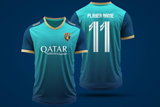 design custom esports, basketball, football, and volleyball jerseys with 3d mock