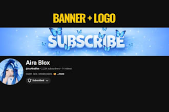 design a roblox youtube banner and logo