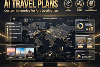 create a custom travel itinerary landing page for any destination