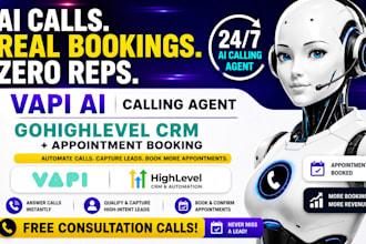 build a vapi ai calling agent with gohighlevel CRM and appointment booking
