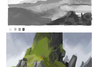 create a landscape and nature art