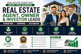 provide real estate agent, owner and investor leads