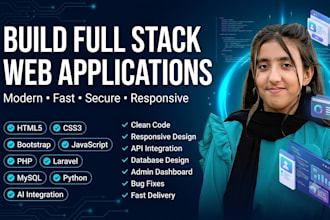 develop full stack web app by ai integration and automation