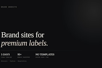 design a premium brand website