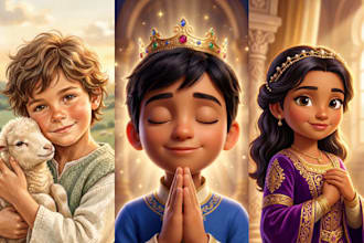 illustrate bible themed illustration christian children story illustration