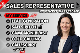 commission base sales closer linkedin outreach sales representative salesperson