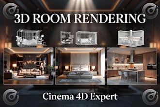 create photorealistic 3d room rendering in cinema 4d