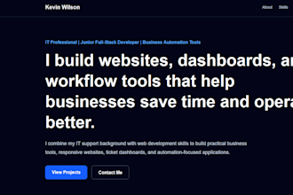 create or update a website or landing page