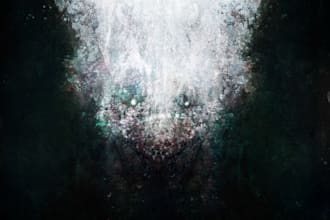 create dark album cover art for metal and experimental music