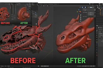 repair, modify stl file, obj file, fix 3mf and optimize 3d model for printing