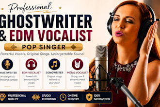 be an edm vocalist singer song writer pop singer jingle and intro music singer