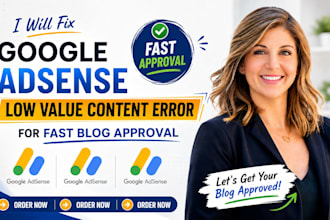 fix google adsense low value content error for fast blog approval