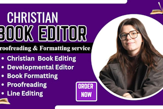 be christian book editor proofread format selfhelp non fiction christian book