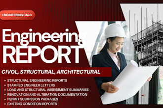 prepare structural engineering reports, calculations and engineering letters