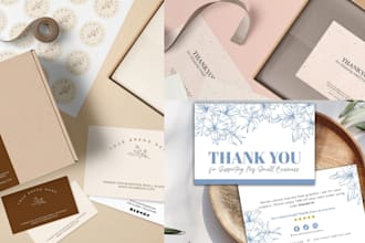 design editable canva ecommerce packaging and product insert templates