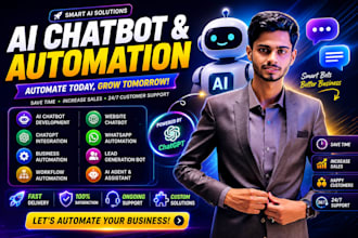 build ai chatbot, chatgpt chatbot, ai agent and business automation