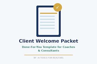 create a professional client welcome packet template for coaches and consultants