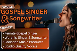 be your female gospel singer, songwriter and christian music producer
