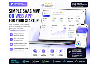 build a simple saas mvp or custom web app for your startup idea