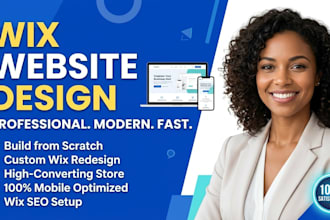 do wix website development design redesign wix website wix online store
