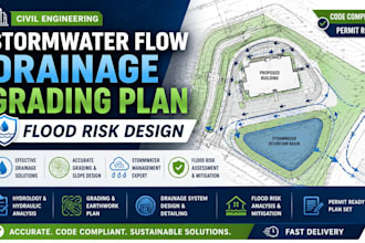 do civil engineering stormwater flow drainage grading plan flood risk design