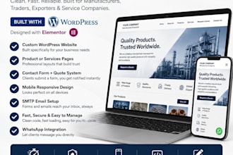 build a professional wordpress business website with contact forms, quote system
