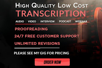 transcribe english audio or video