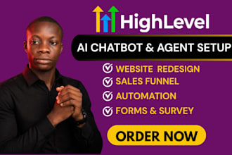 build gohighlevel ai chatbot, ai sdr agent, a2p 10dlc setup and n8n automation