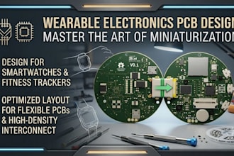 do pcb design for wearable electronic, smartwatch fitness tracker, health device