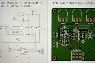design schematic and pcb for audio amplifiers, preamps and guitar pedals