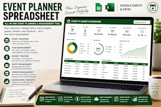 create event planner spreadsheet event budget and checklist wedding planner