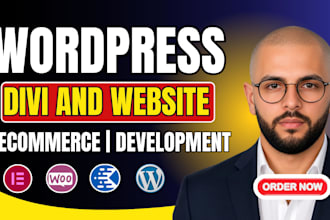 build and customize divi wordpress website divi website and ecommerce website