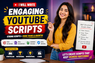 write engaging youtube scripts and storytelling video content