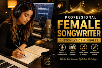 be your female vocalist for pop, r and b, rock and country and jingle songs
