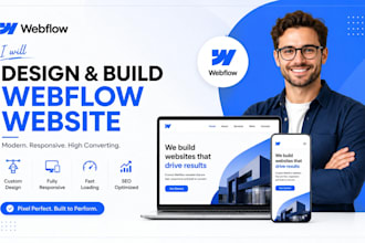 design a webflow website, webflow landing page, figma to webflow cms website