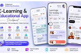 develop e learning app, kid learning app, educational app, lms app, ai learning