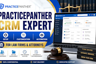 setup, customize and automate practicepanther CRM for law firms and attorney