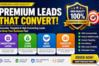 premium sweepstak leads, loan leads, targeted leads, mca leads
