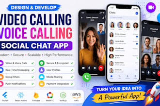 develop video calling app voice calling app voice calling app social chat app