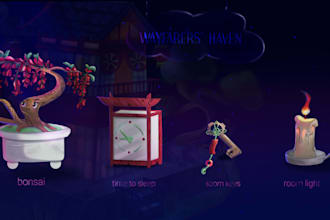 design 2d game props concept art